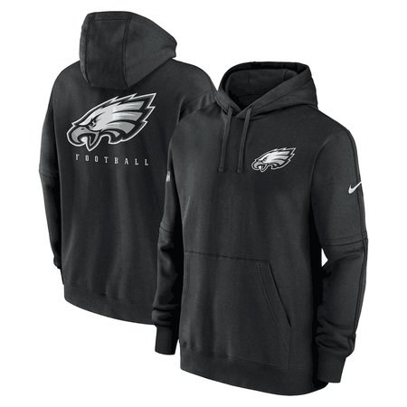 Philadelphia Eagles Nike Sideline Club Fleece Pullover Black Hoodie