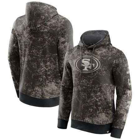 San Francisco 49ers Blackout Tonal Pullover Black/Gray Hoodie